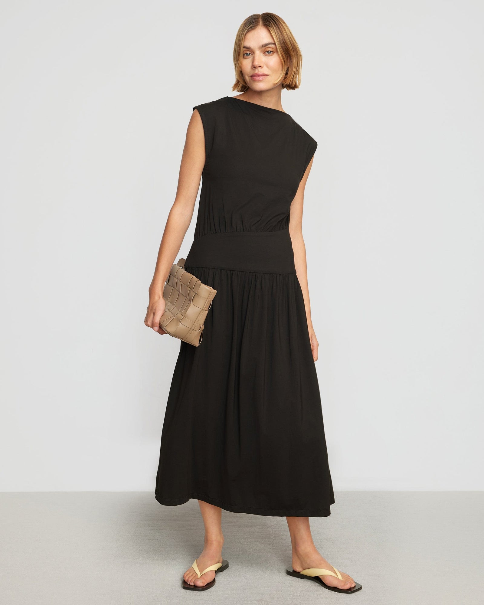 Joanna | Orla Asymmetric-Waist Jersey Dress in Size Small