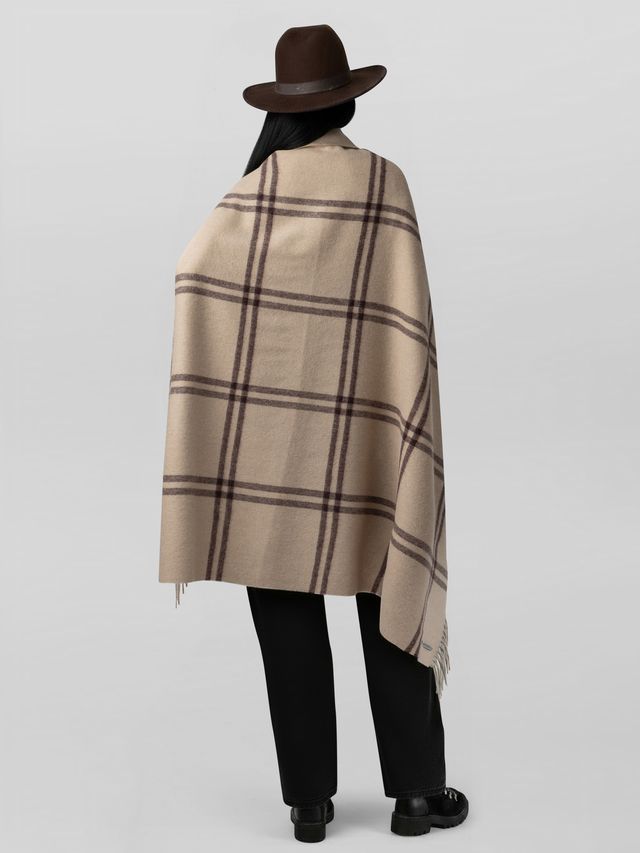 Unisex | Geneva Wrap | Fawn / Maroon