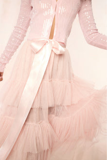 Parriott Tulle Maxi Skirt | Pale Blush