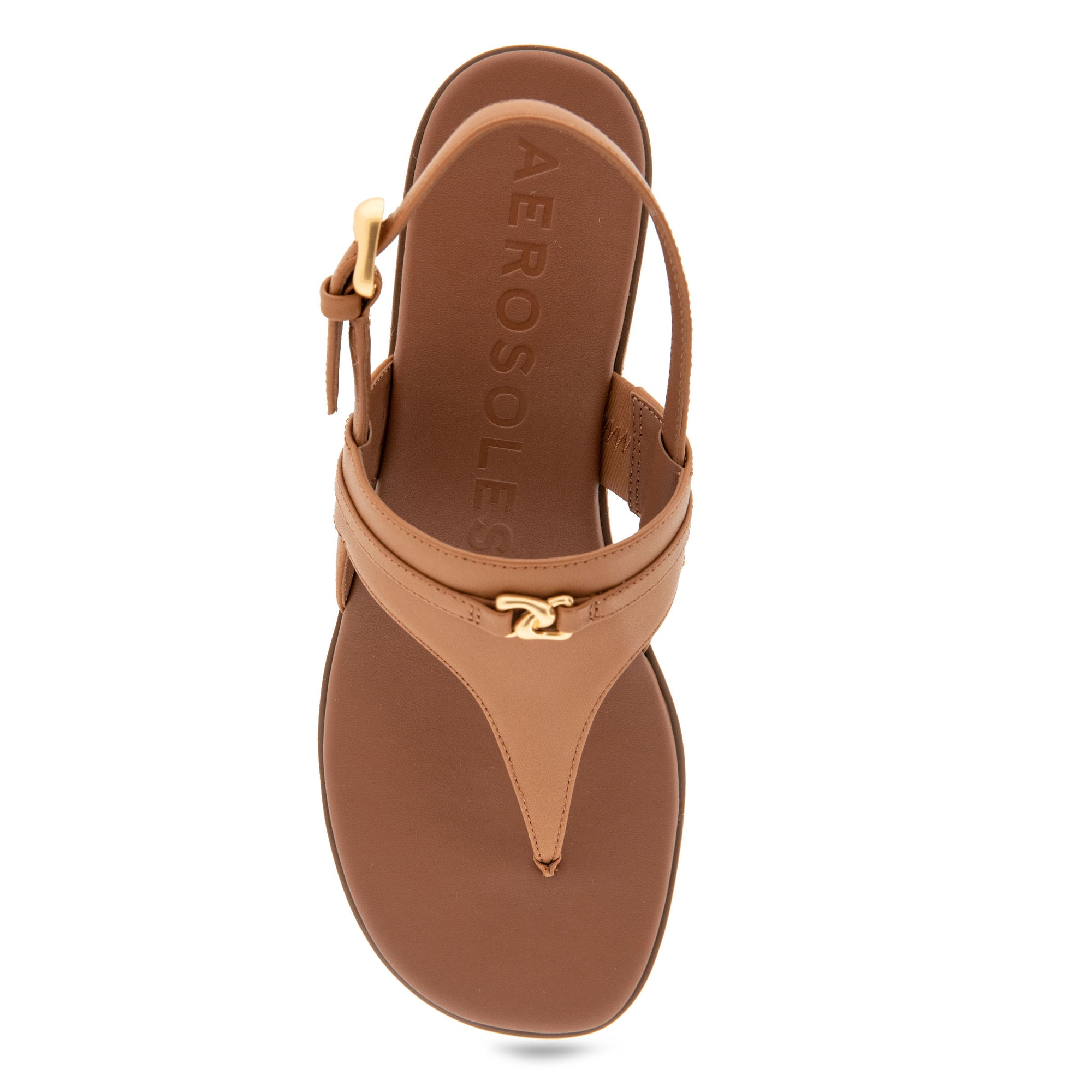 Gemal Sandal Flat | Tan Leather