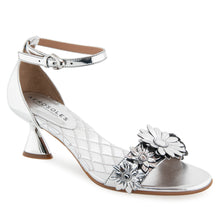 Jazzier Sandal Dress Sculpted | Silver Mirror Floral Faux Leather