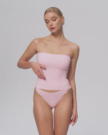 Seamless Full-Length Tube Top | Oat Milk