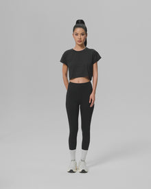 Cropped Cotton T-Shirt | Dark Moss