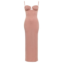 Petal Long Slip Dress | Prima Pink Sparkle