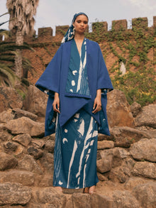 Reversible Amy Ben Poncho - Suto Blu - diarrablu