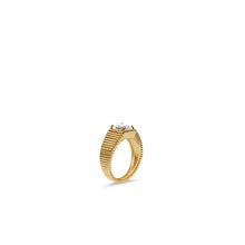 The Rouge Cz Signet Ring | 18KT Gold Vermeil & Sterling Silver