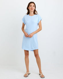 Roll Sleeve T-Shirt Dress | Perennial Blue