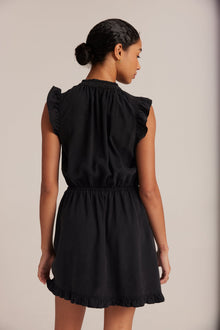 Ruffle Sleeve Mini Dress | Vintage Black