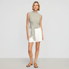 Rumi Cropped Sleeveless Wrap Top | Dusty Sage