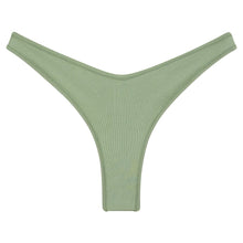 Binded Thong Bikini Bottom | Sage Green Rib