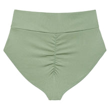 Full Coverage High Rise Bikini Bottom | Sage Green Rib