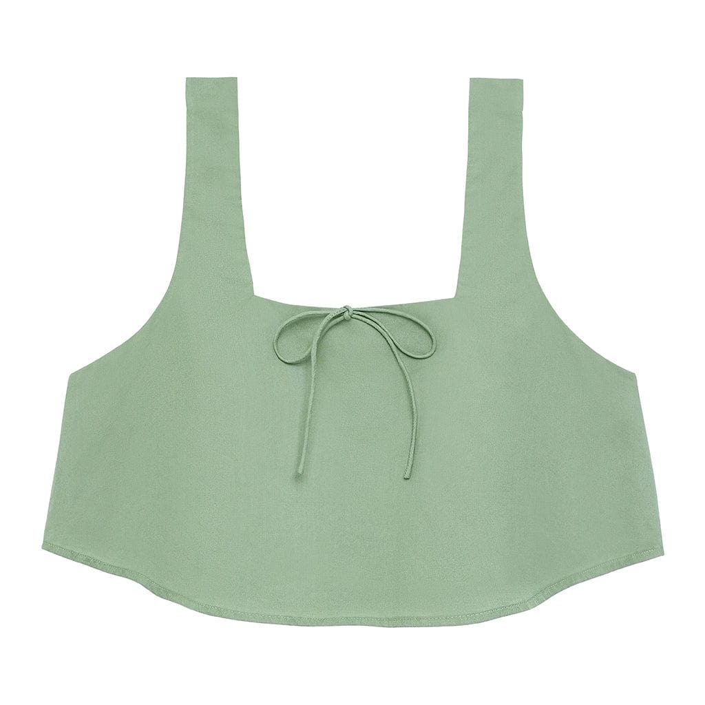 Square Neck Crop Top | Sage Green