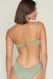 Petal Bikini Top | Sage Green Rib