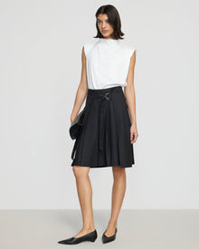 Bianca | Samira Belted Pleated Skirt in Size Small