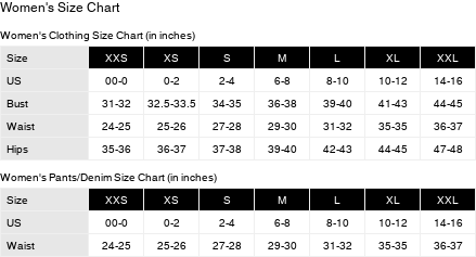 Product size guide