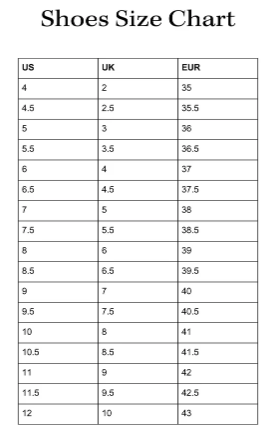 Product size guide