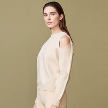 Supersoft Sweater Knit Cut Out Sweatshirt | Women | Off White