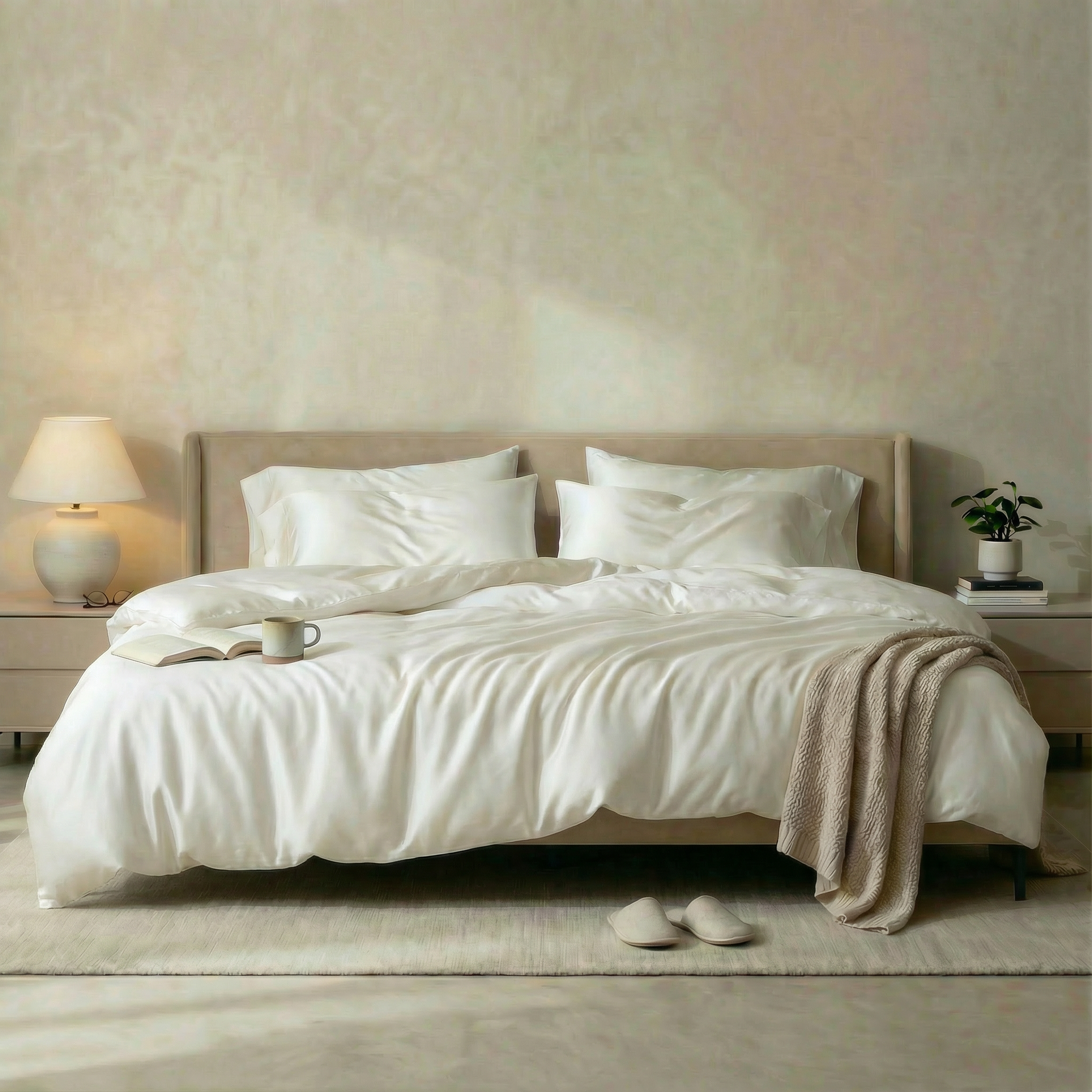 Signature Bamboo Duvet Cover, Full/Queen | Cloud White