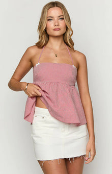 Siletto Denim Low Rise Mini Skirt | White