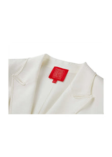 silk Vest Blazer | White