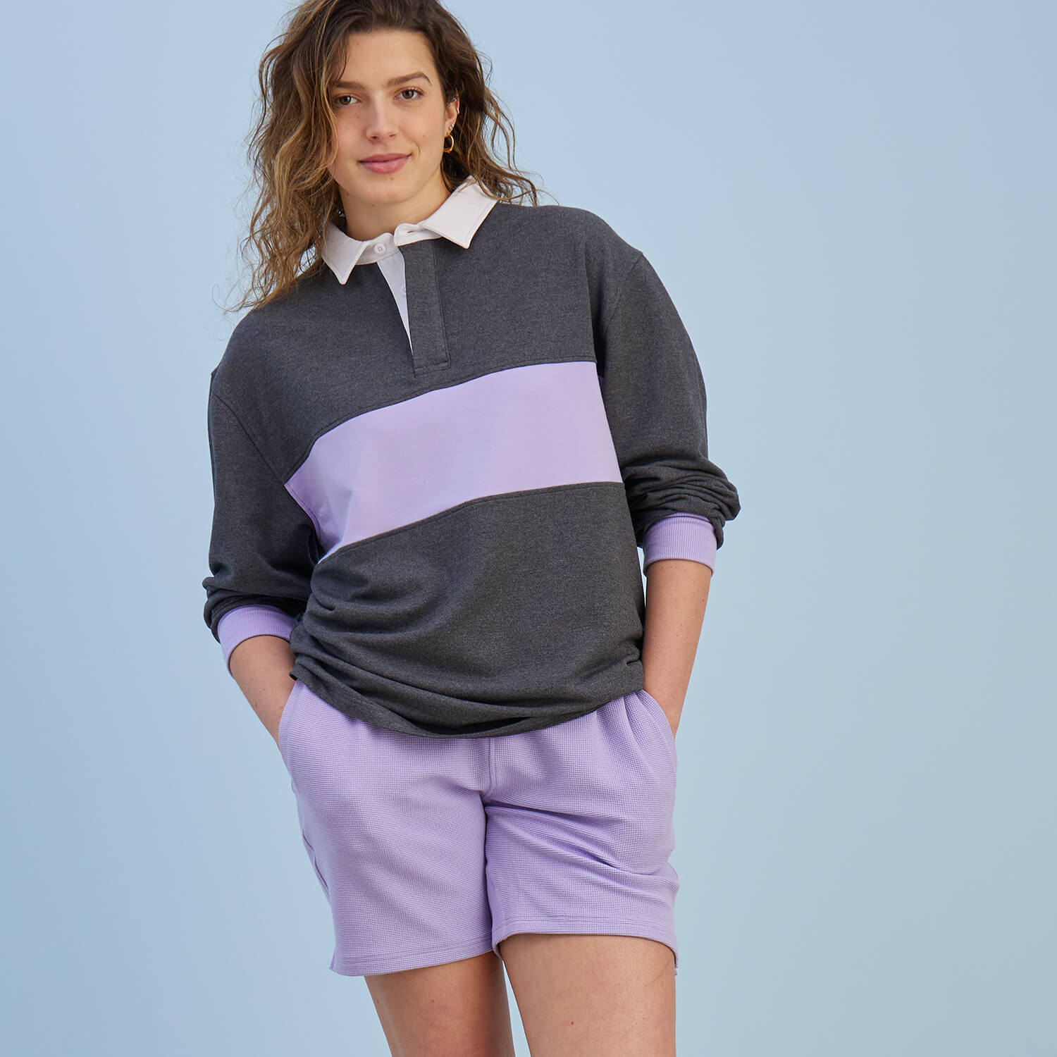 Modal Waffle Spa Short | Lavender