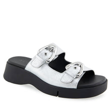 Faith Sandal Sport | Silver Metallic Textured Faux Leather