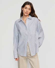 Renée | Tariro Oversized Striped Shirt in Size Small