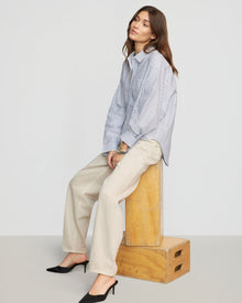 Renée | Tariro Oversized Striped Shirt in Size Small