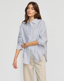 Renée | Tariro Oversized Striped Shirt in Size Small