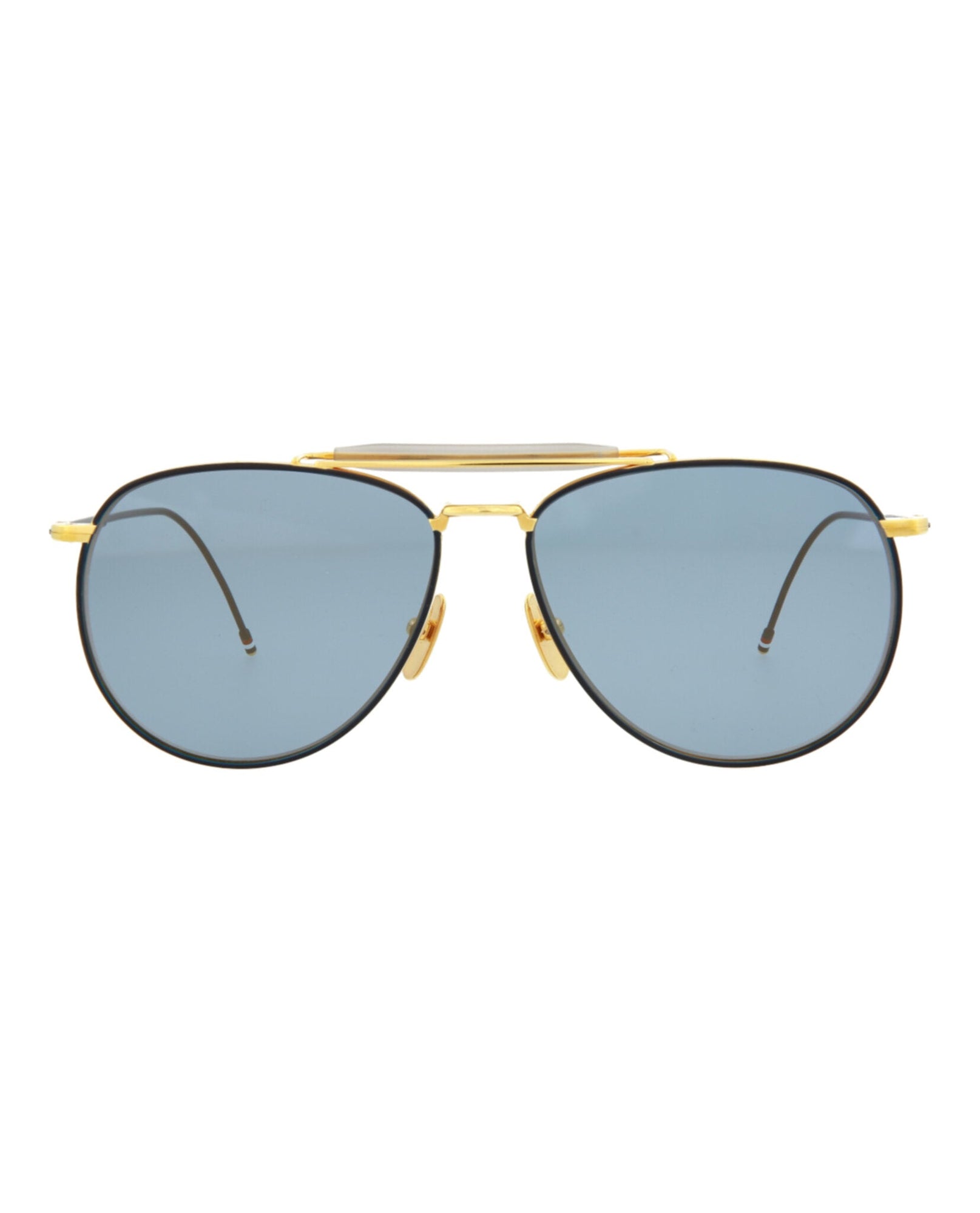 Thom Browne Aviator Metal Sunglasses | Yellow