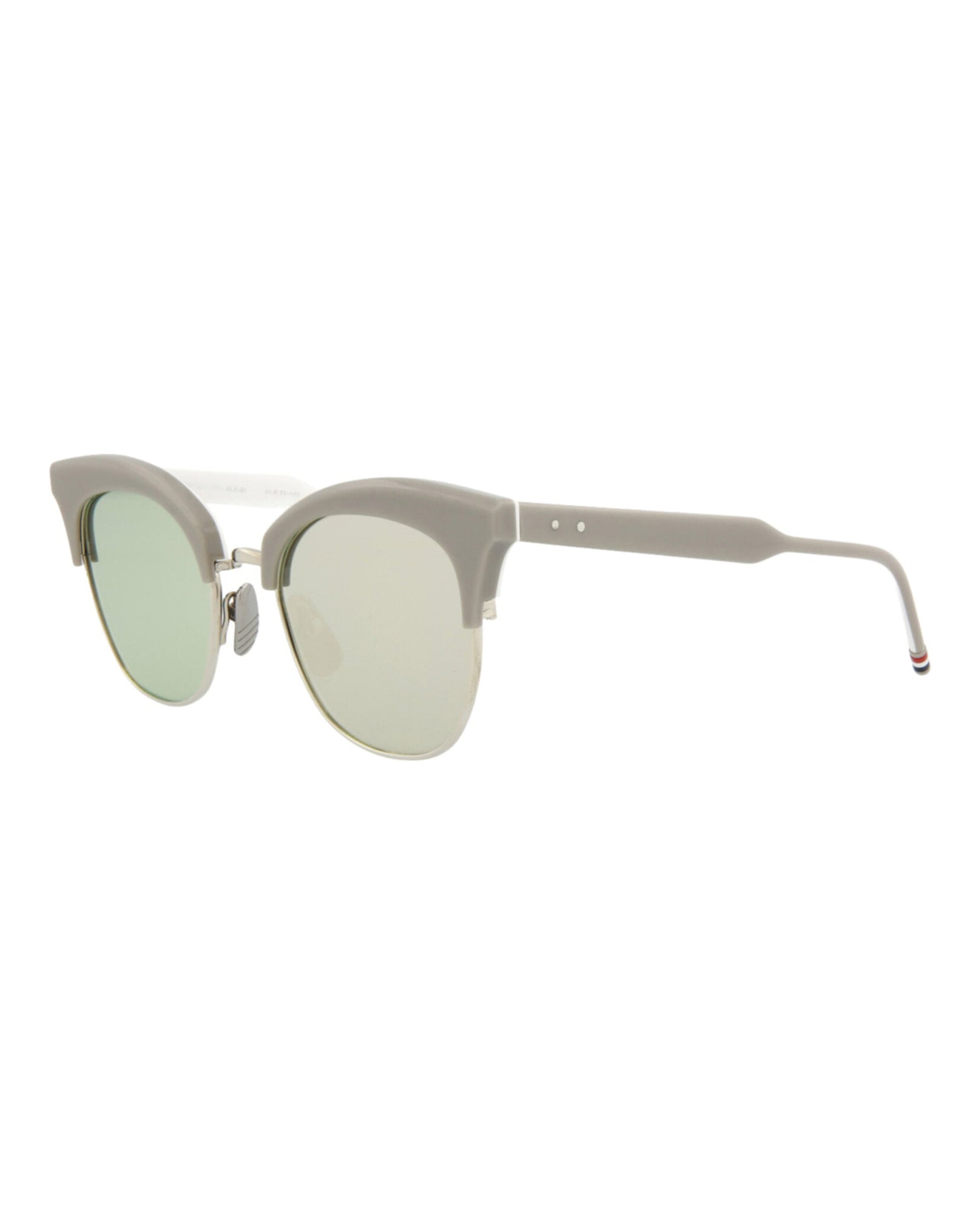 Thom Browne Cat Eye Acetate Sunglasses | Grey/White