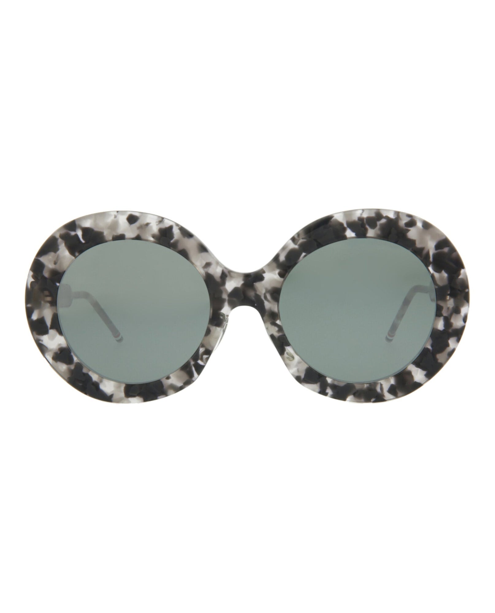 Thom Browne Round Acetate Sunglasses | Grey Multi