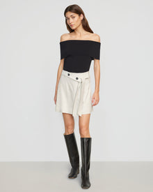 Renée | Tess Belted Wrap Mini Skirt in Size Small