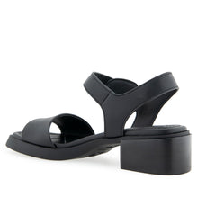 Dorian Sandal Block Heel | Black Faux Leather