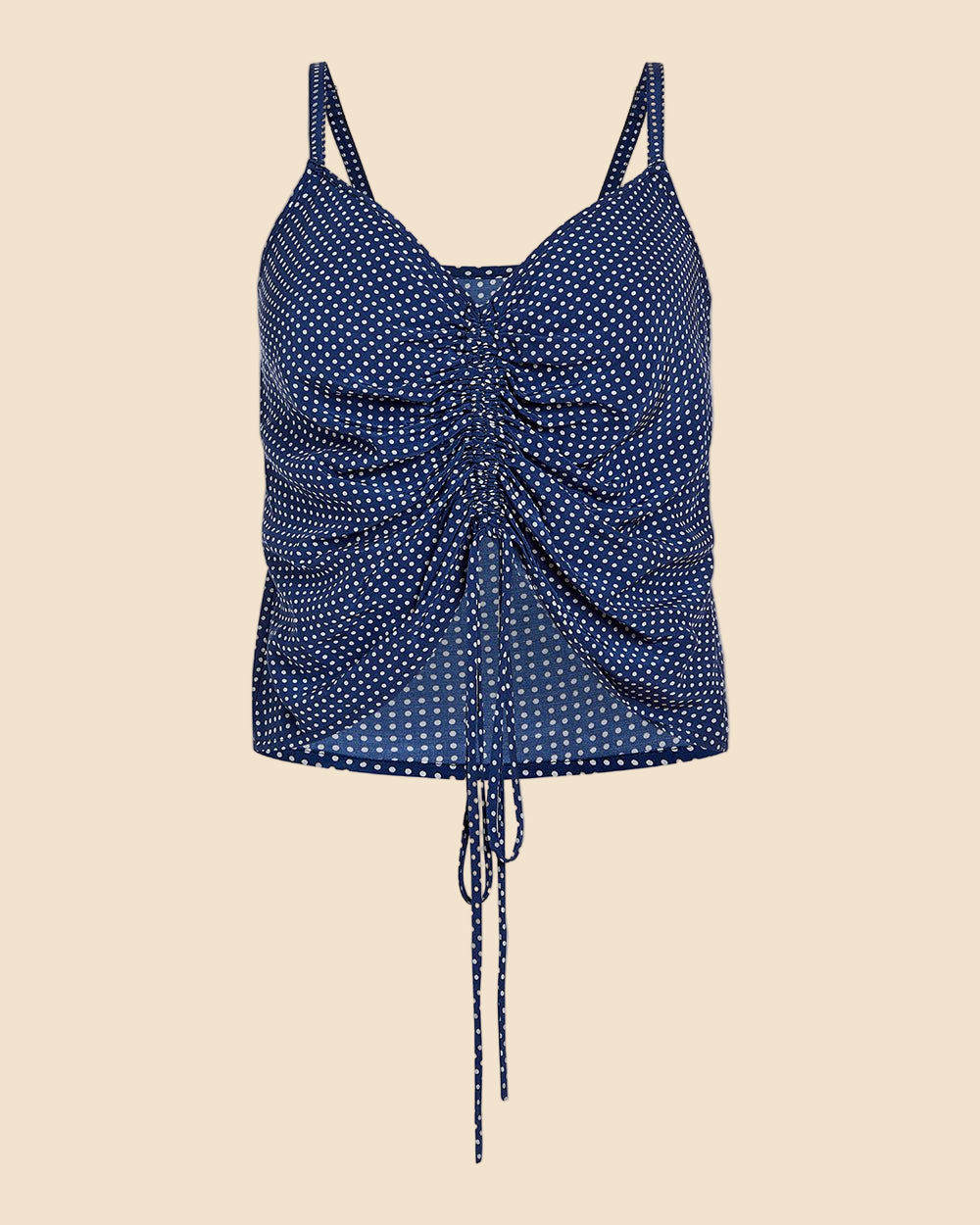 Womens | Lucia Adjustable Tank | Midnight Blue Polka Dot
