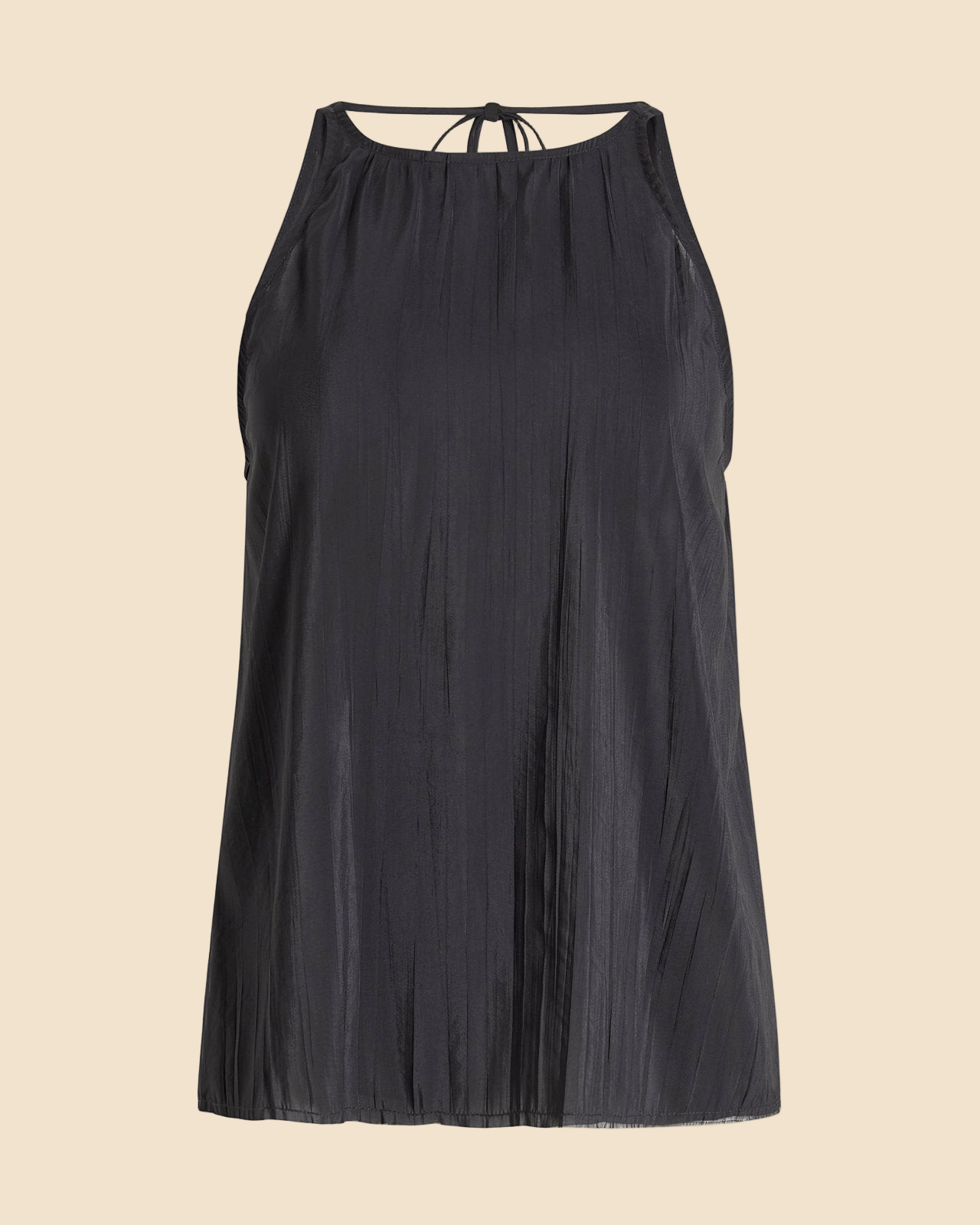 Womens | Milly Sleeveless Tie Neck Top | Noir