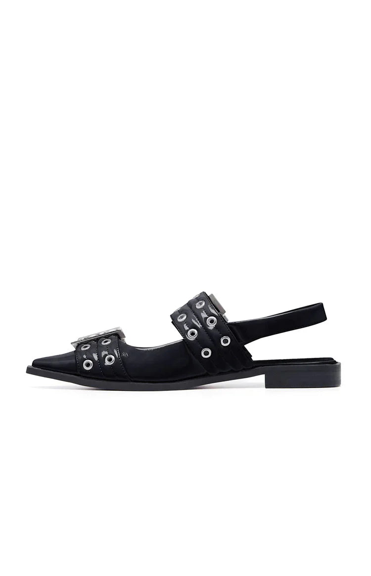 Therapy Matilda Patent Pointed Flats | Black