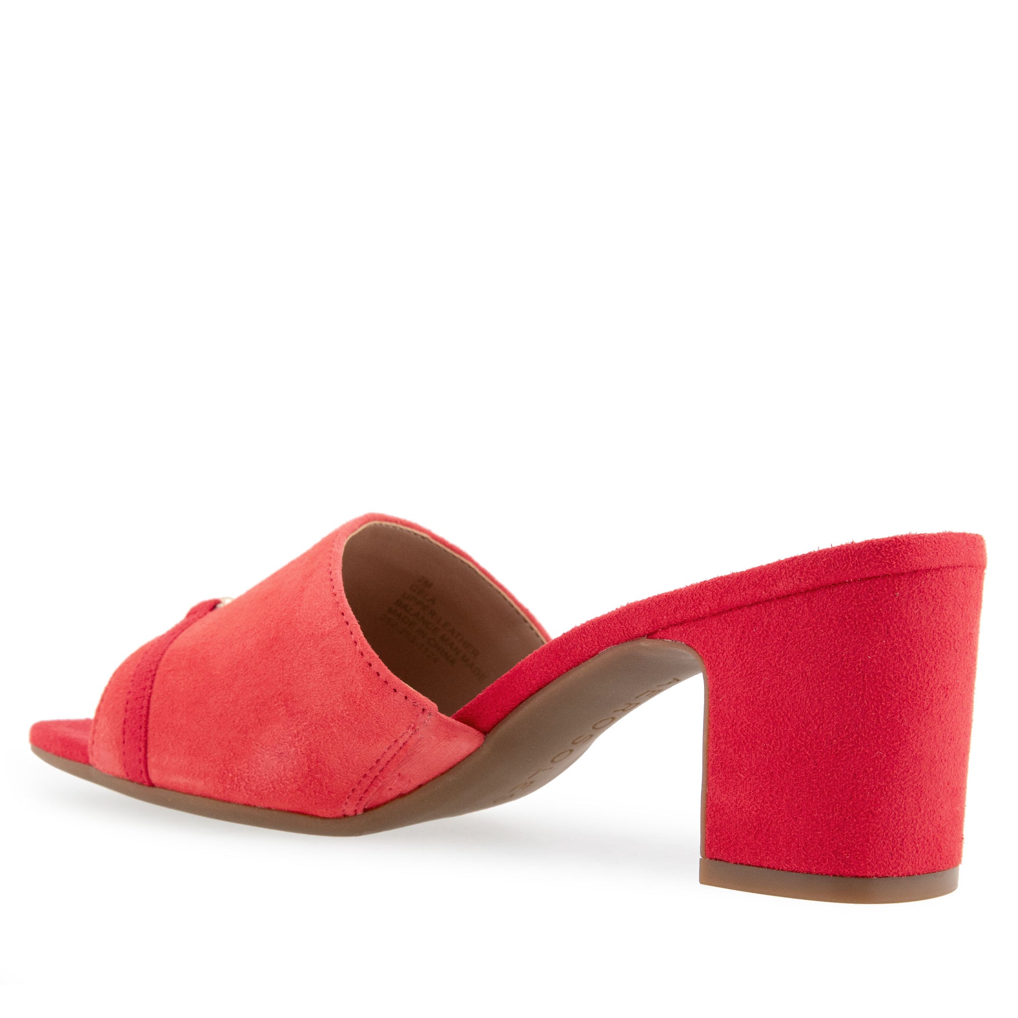 Gela Sandal Dress Block Heel | Coral Suede