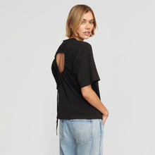 Tommie Relaxed Open-Back Tee | Black