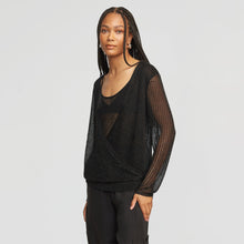 Trini Reversible Lurex Sweater | Black