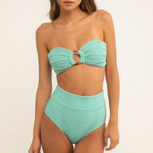 High Rise Bikini Bottom | Turquoise Crochet