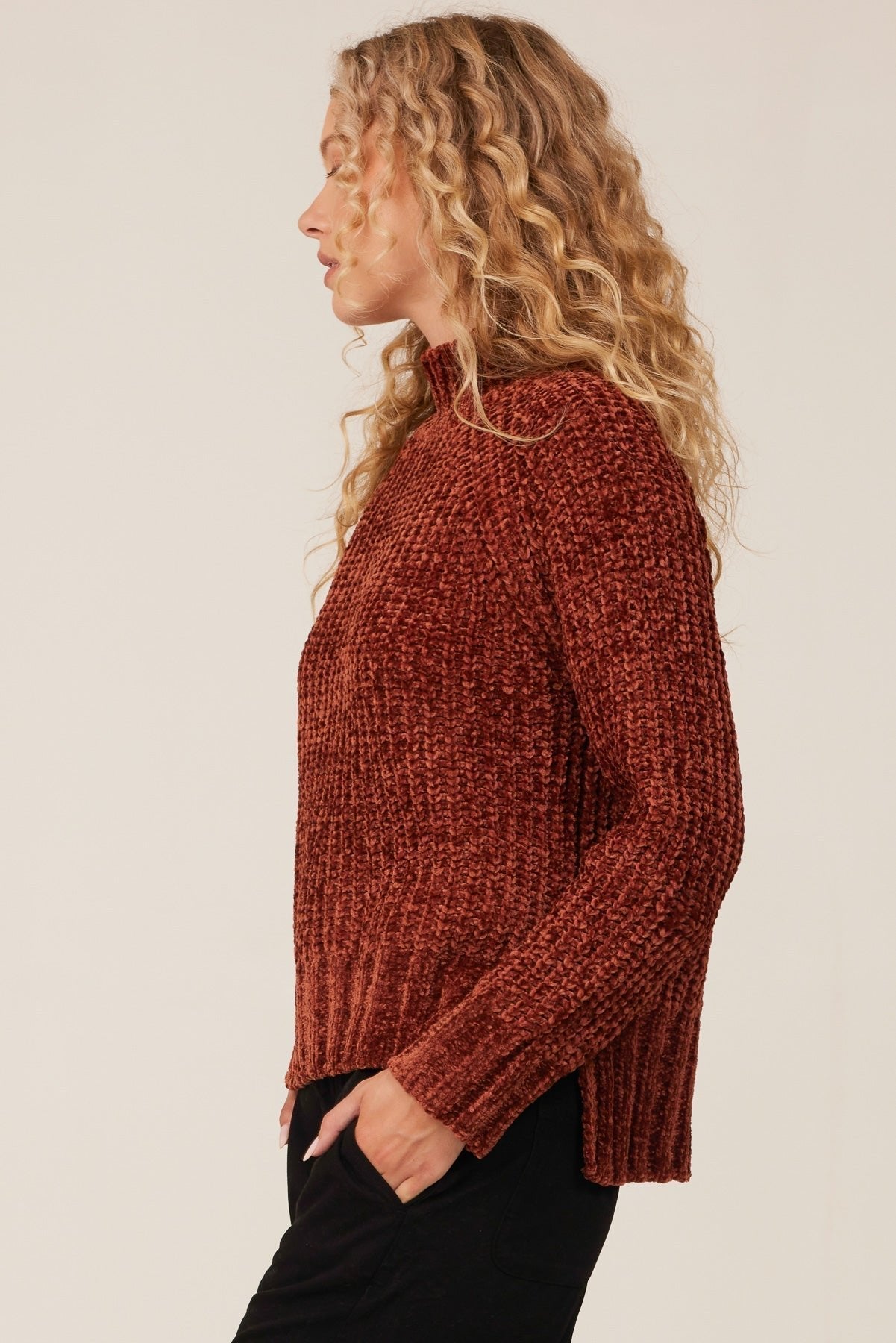 Turtle Neck Sweater - Autumn Amber