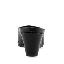 Camia Dress Wedge | Black Leather