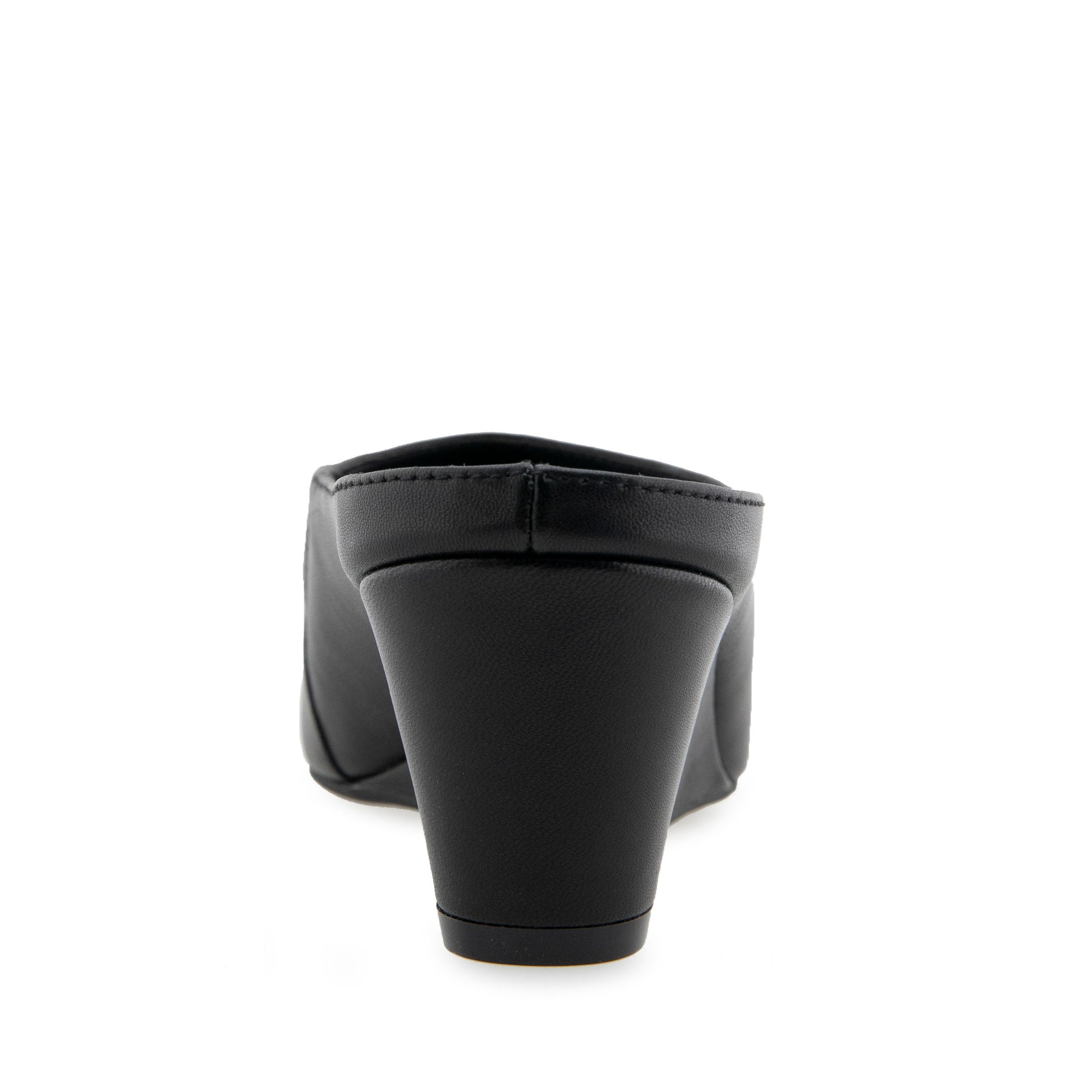 Camia Dress Wedge | Black Leather