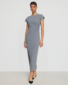 Simone | Vela Ruched-Waist Dress in Size Small