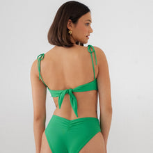 Tori Ties Bandeau Bikini Top | Verde