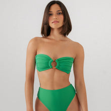 Tori Ties Bandeau Bikini Top | Verde