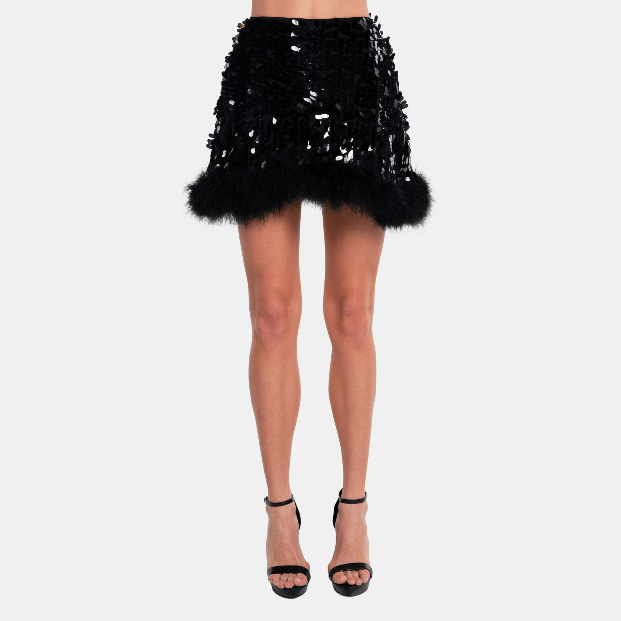 VIRGO Sequin Feather Skirt - OW Collection
