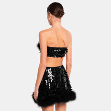 VIRGO Sequin Feather Top - OW Collection