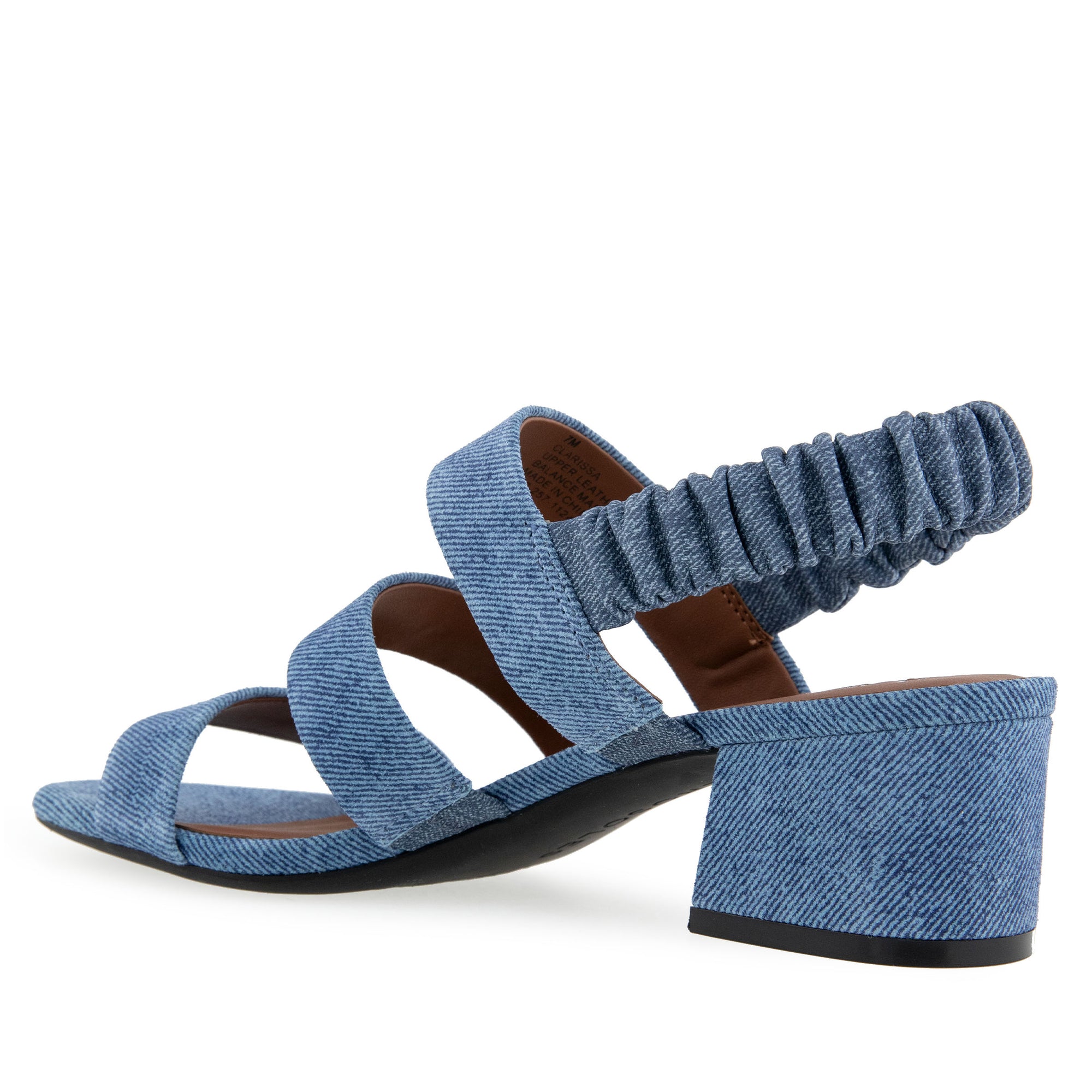 Clarissa Sandal Dress Block Heel | Blue Jean Suede
